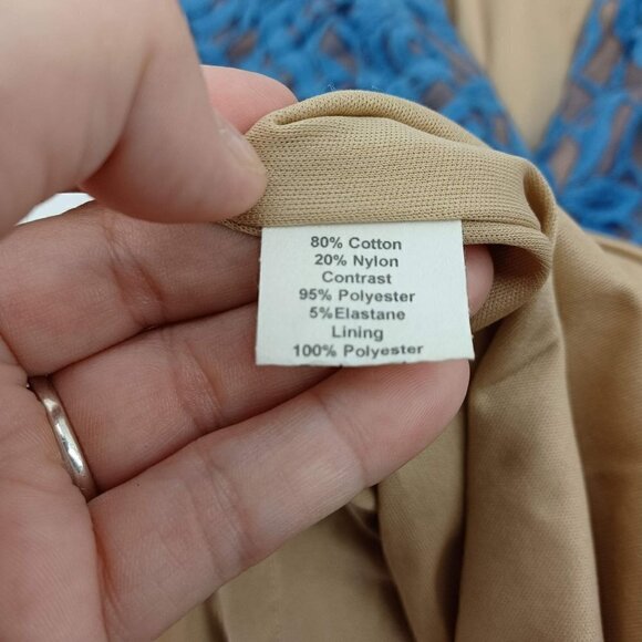 Eva Franco Blue Lace Sheath Dress Women's 6 Mini Pleated Party Formal Event - Picture 8 of 11